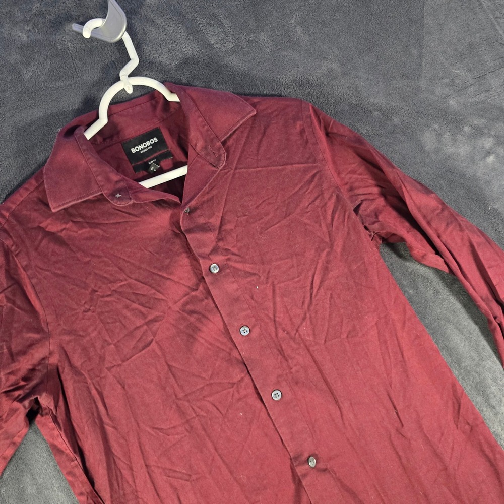 Bonobos Mens Slim Fit S Small‎ Wrinkle Free Button Down Long Sleeve Shirt